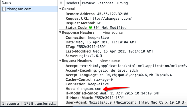 host information http request