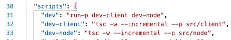 package.json scripts